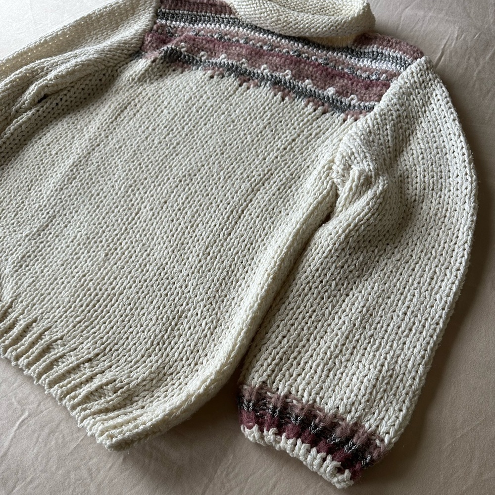 Vintage Silk Blend Jennifer Reed Hand-knit Sweater, M - Picture 6 of 9